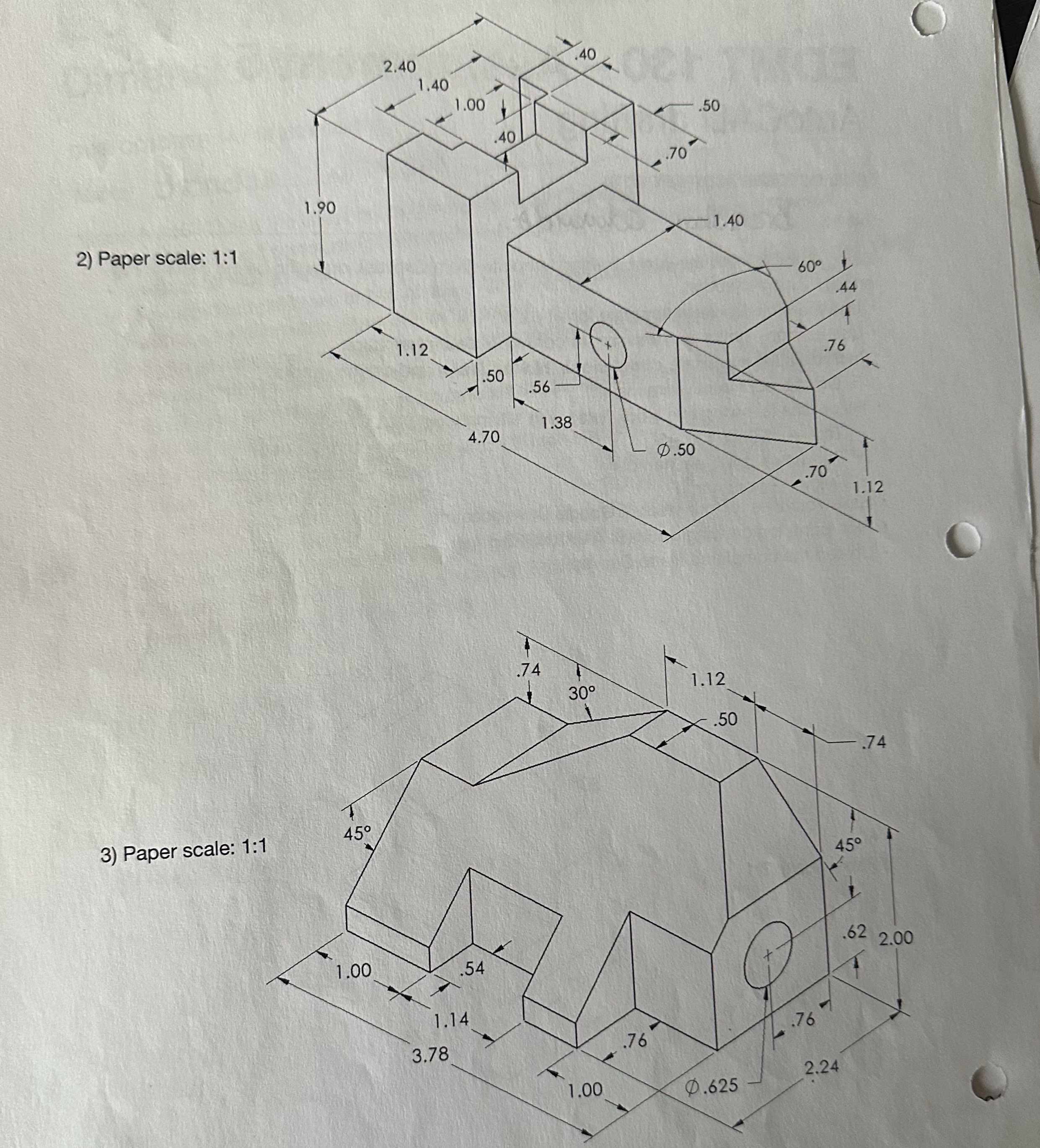 Use as many views as necessary to convey all part