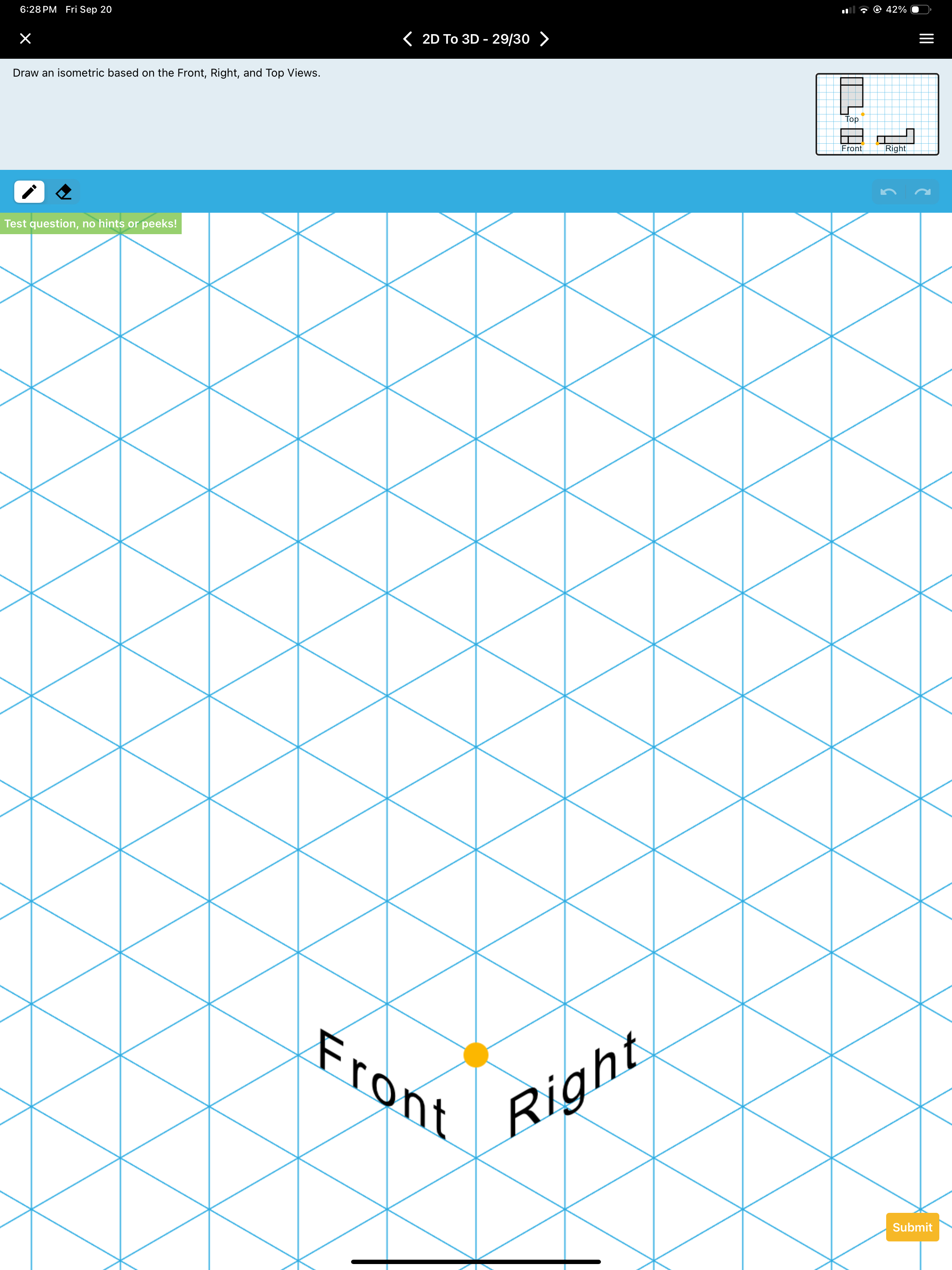 Can you draw on the picture so I can follow 2 D