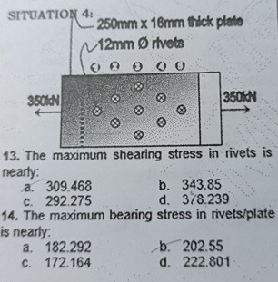 SITUATION 4 : The maximum shearing stress in