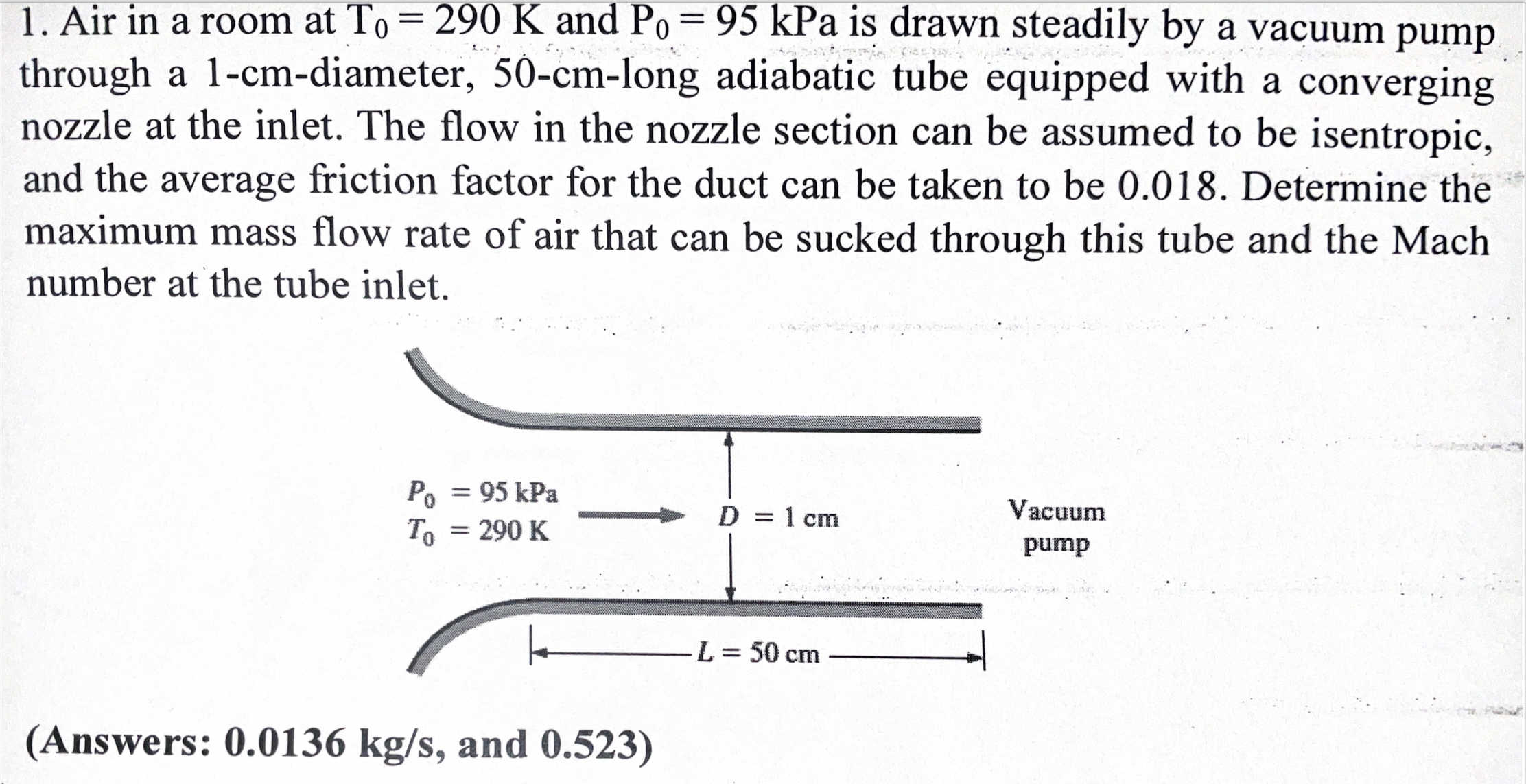 Air in a room at T 0 = 2 9 0 K and P 0 = 9 5 kPa