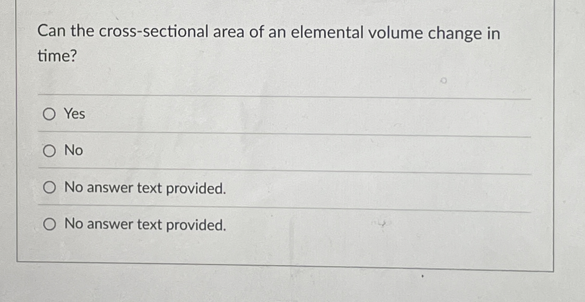 Can the cross - sectional area of an elemental