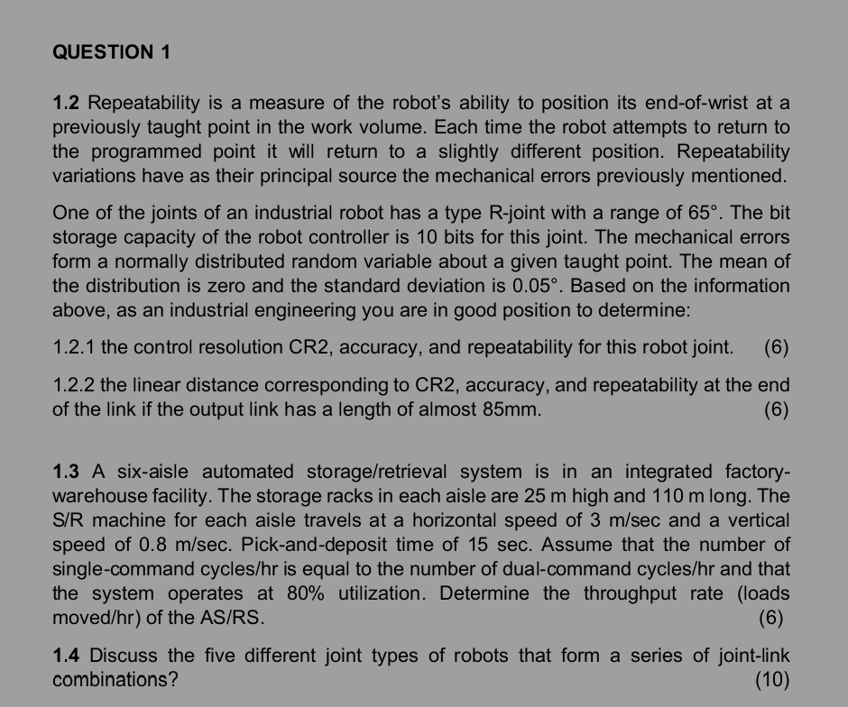 QUESTION 1 1 . 2 Repeatability is a measure of