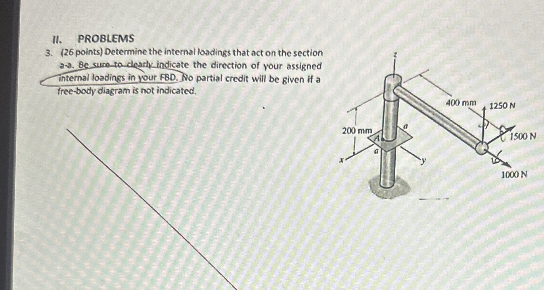 II . PROBLEMS ( 2 6 points ) Determine the