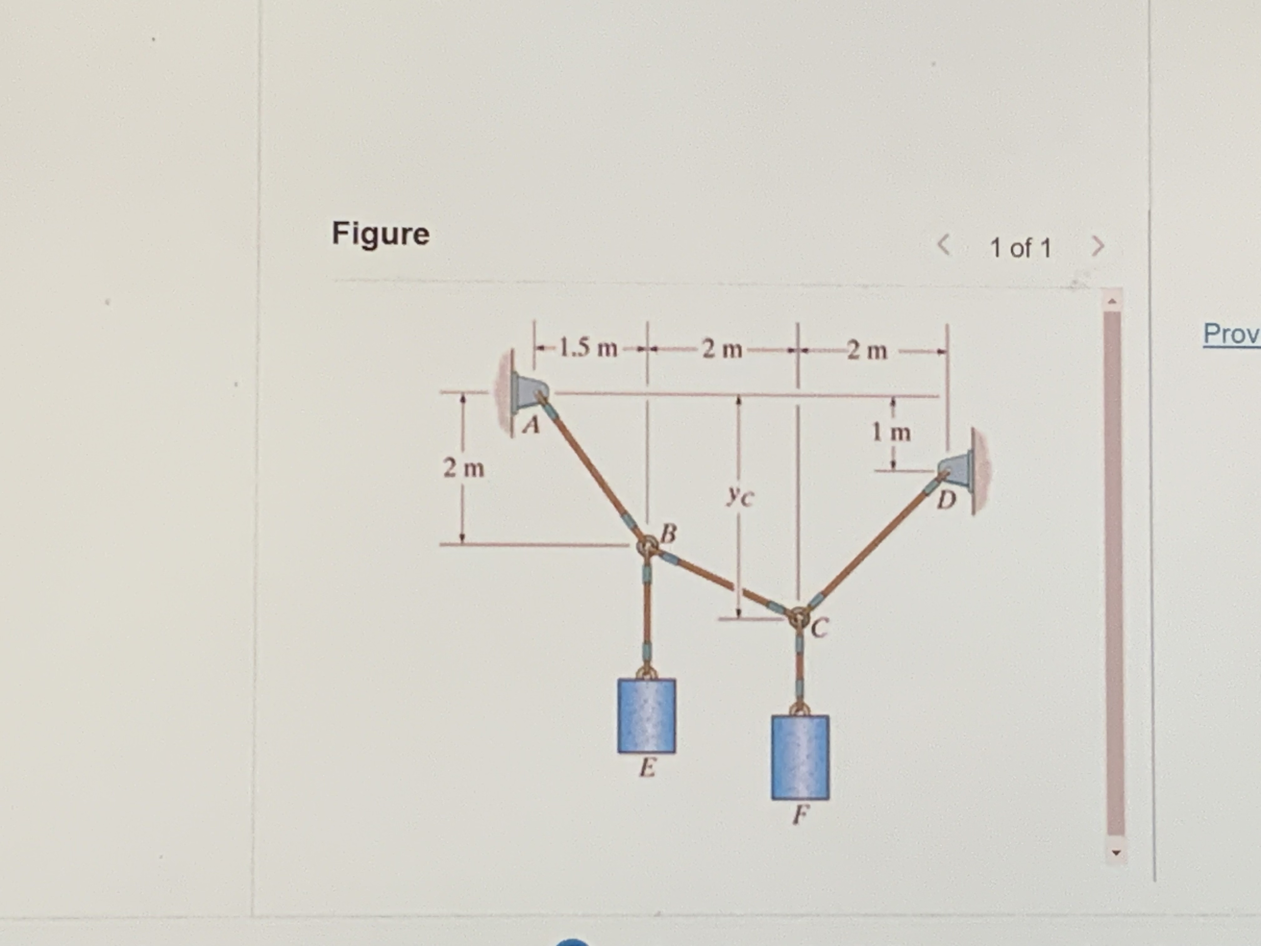 If cylinders E and F have a mass of 4 0 kg and 7