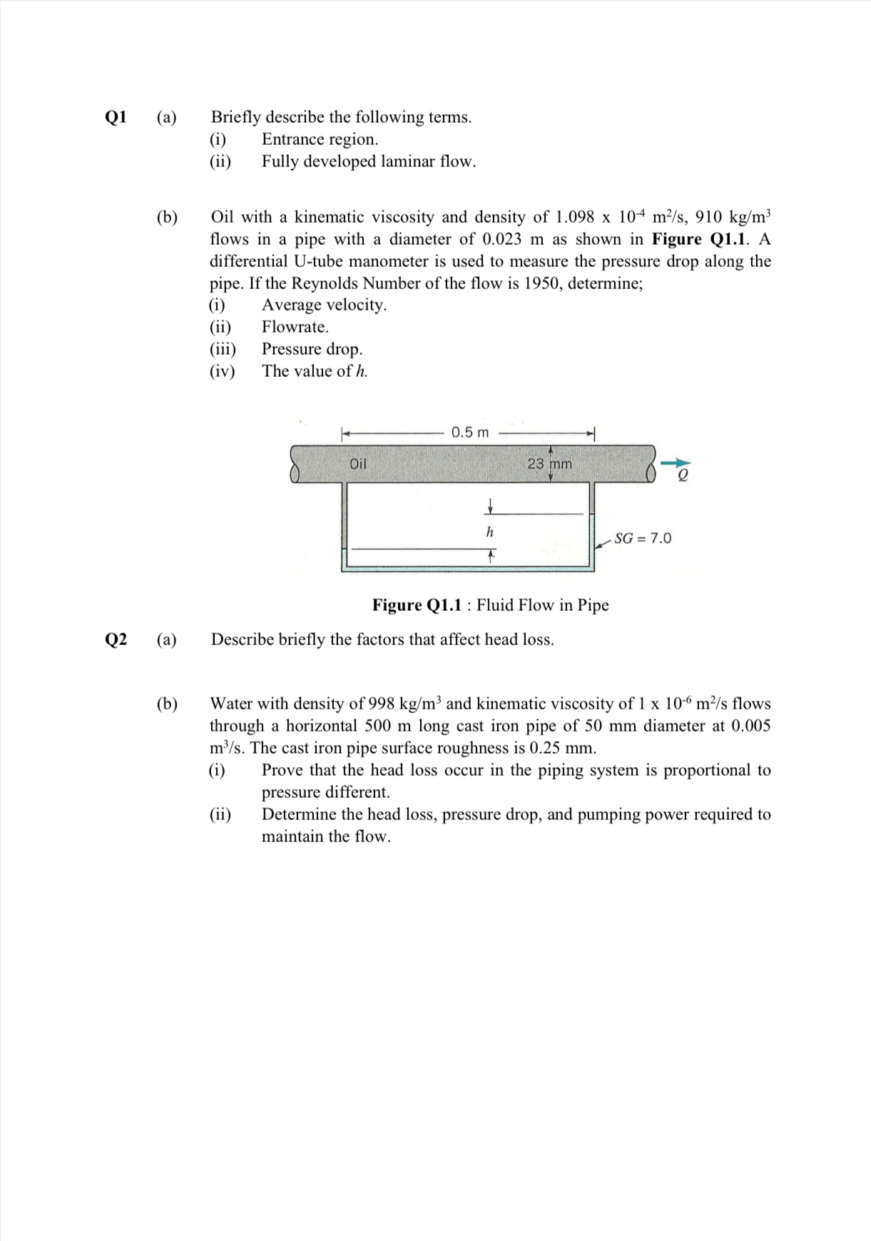 Q 1 ( a ) Briefly describe the following terms. (