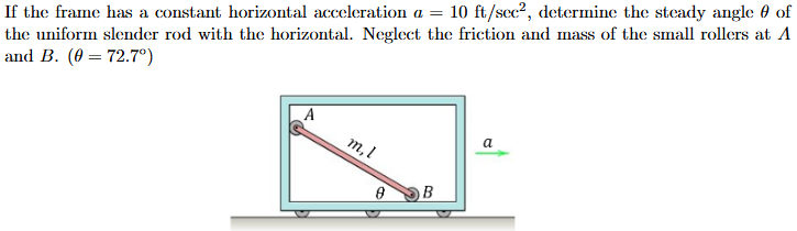 If the frame has a constant horizontal