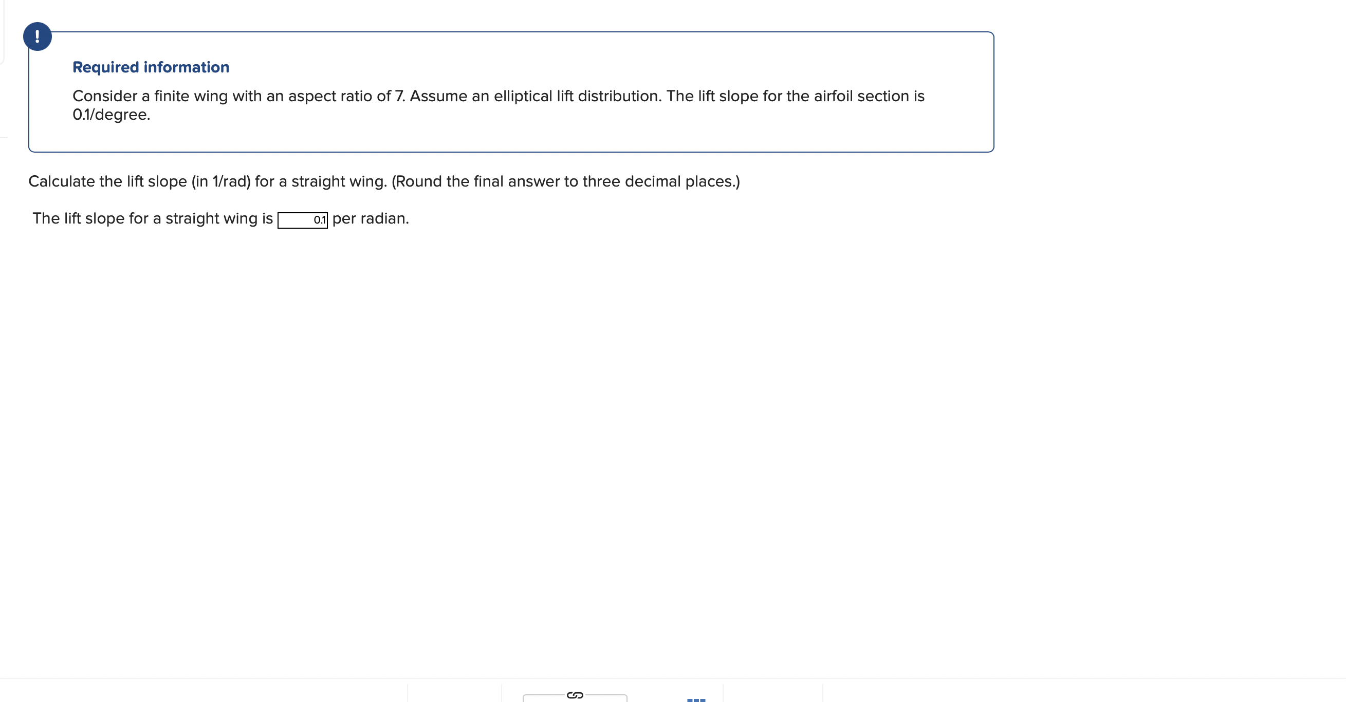 Required information Consider a finite wing with
