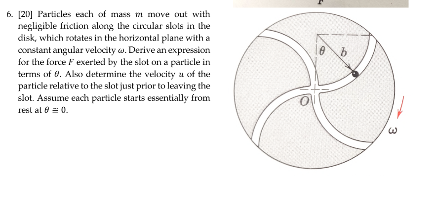 6 . Particles each of mass \ ( m \ ) move out