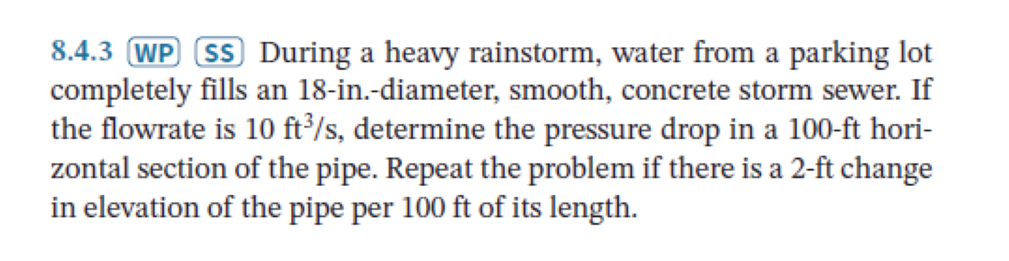 8 . 4 . 3 WP SS During a heavy rainstorm, water