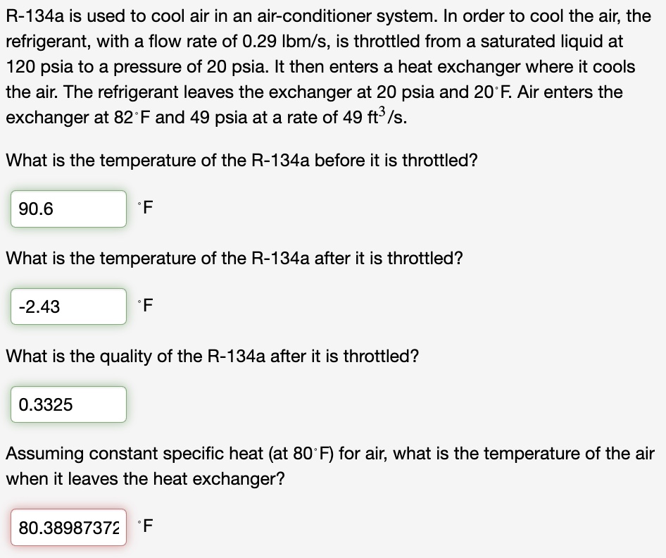 R - 1 3 4 a is used to cool air in an air -