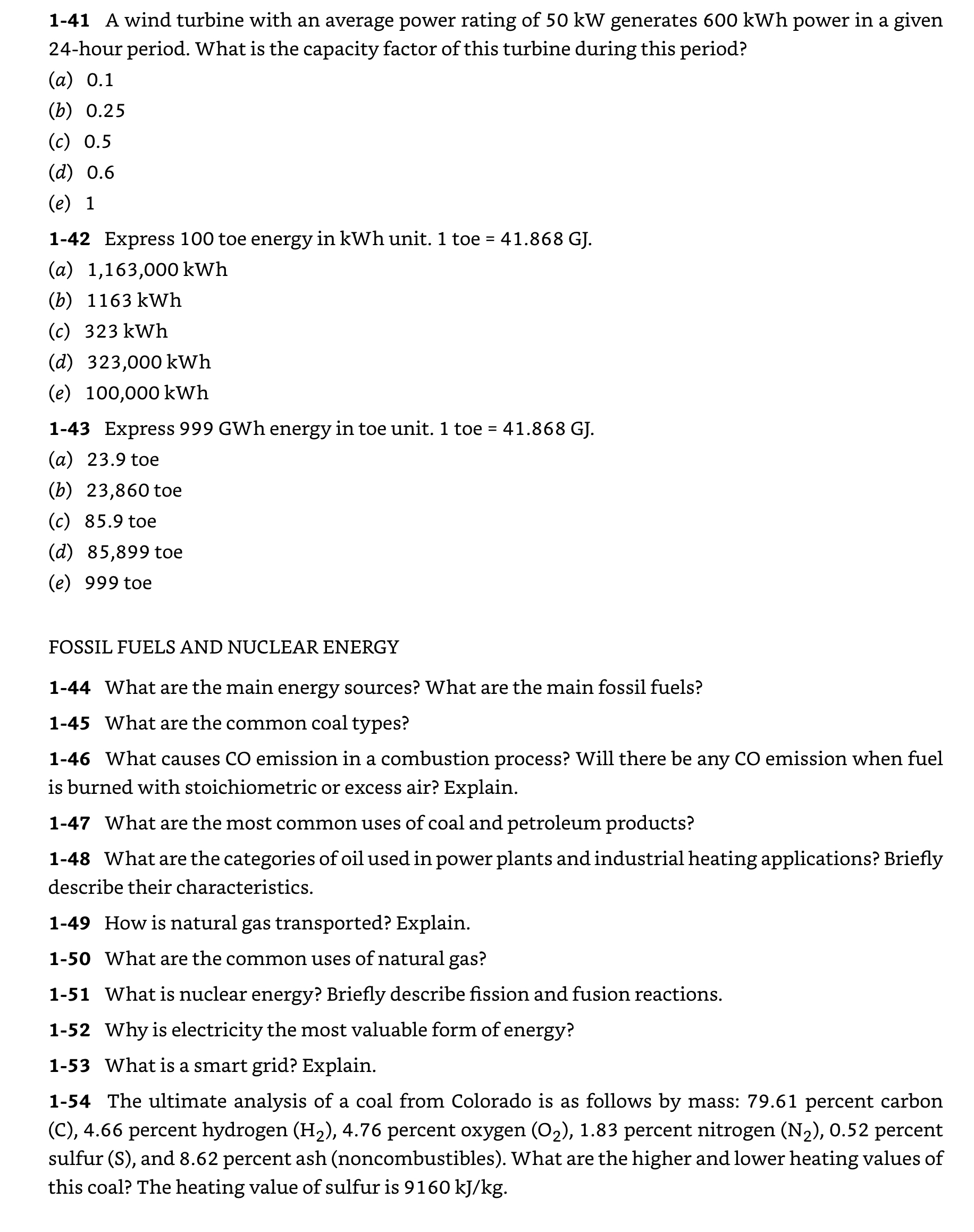 1 - 4 1 A wind turbine with an average power