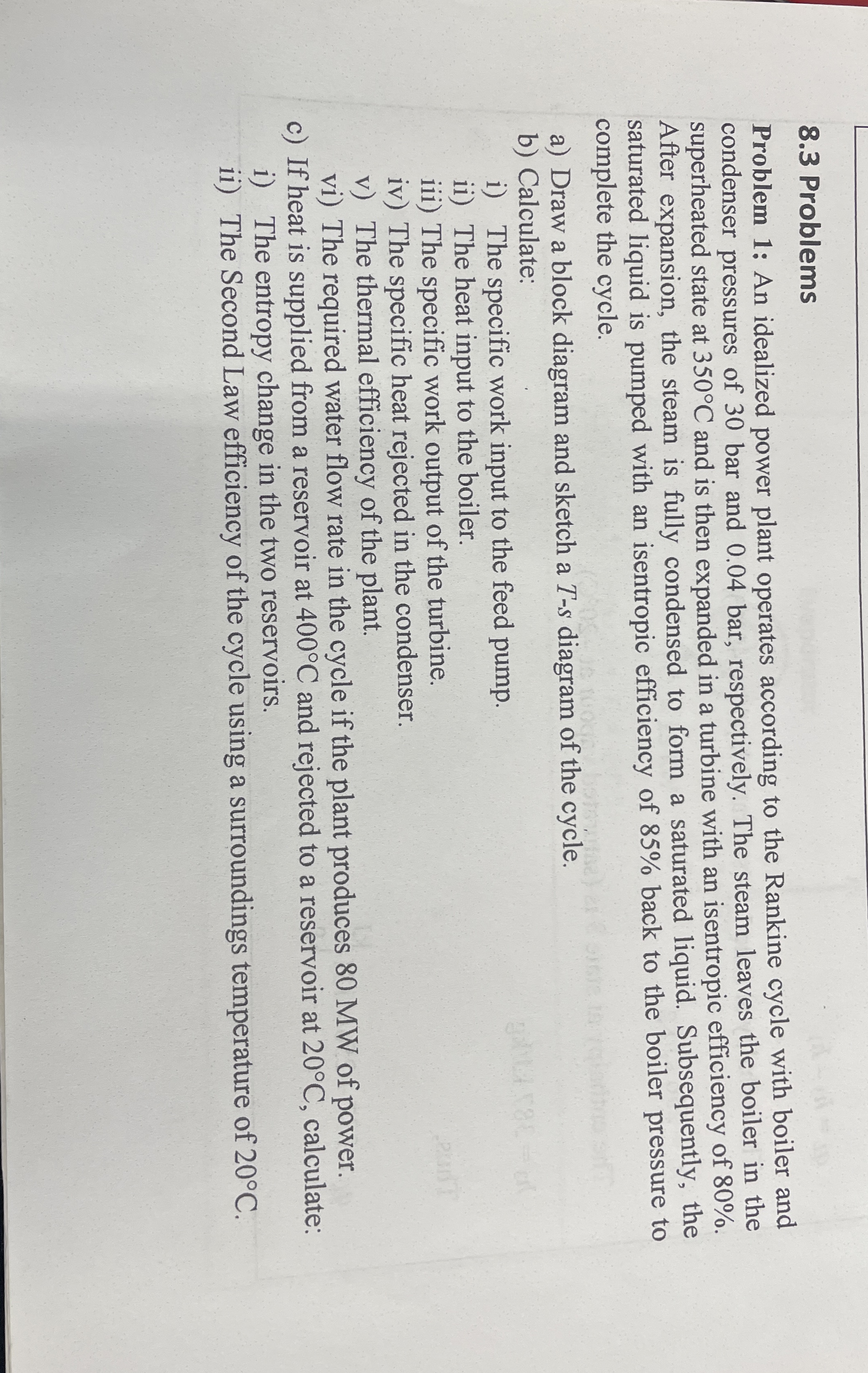 8 . 3 Problems Problem 1 : An idealized power