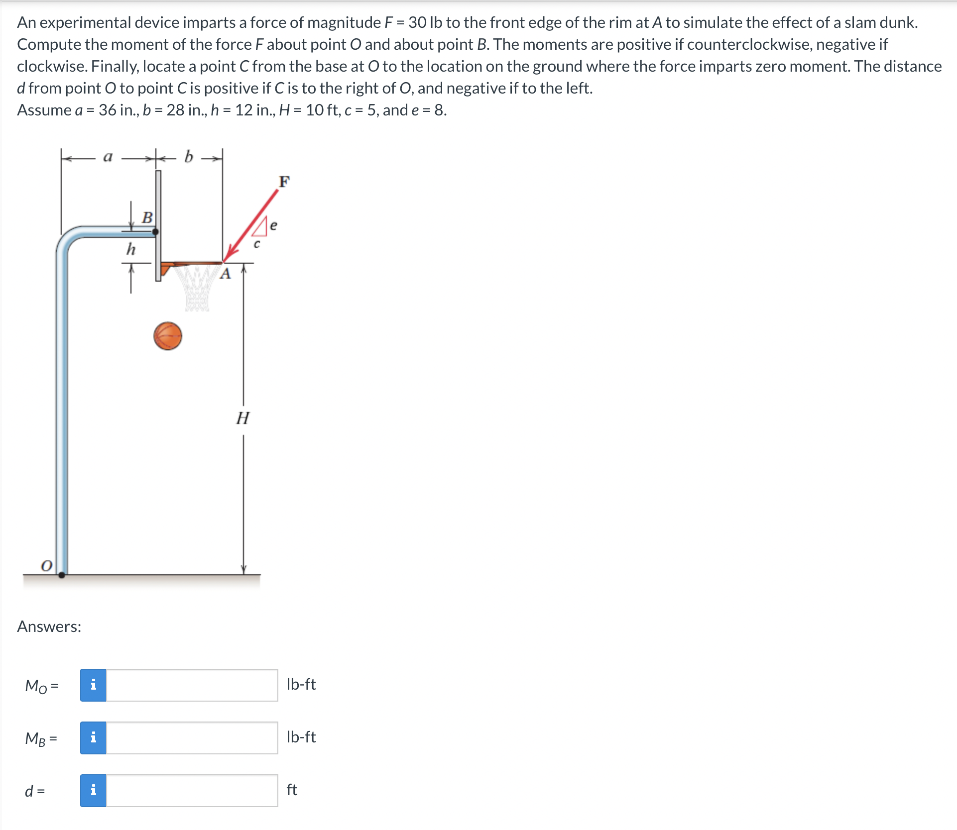 An experimental device imparts a force of