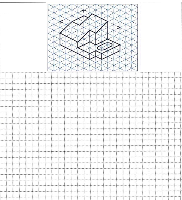 Please draw orthographic projection views of the