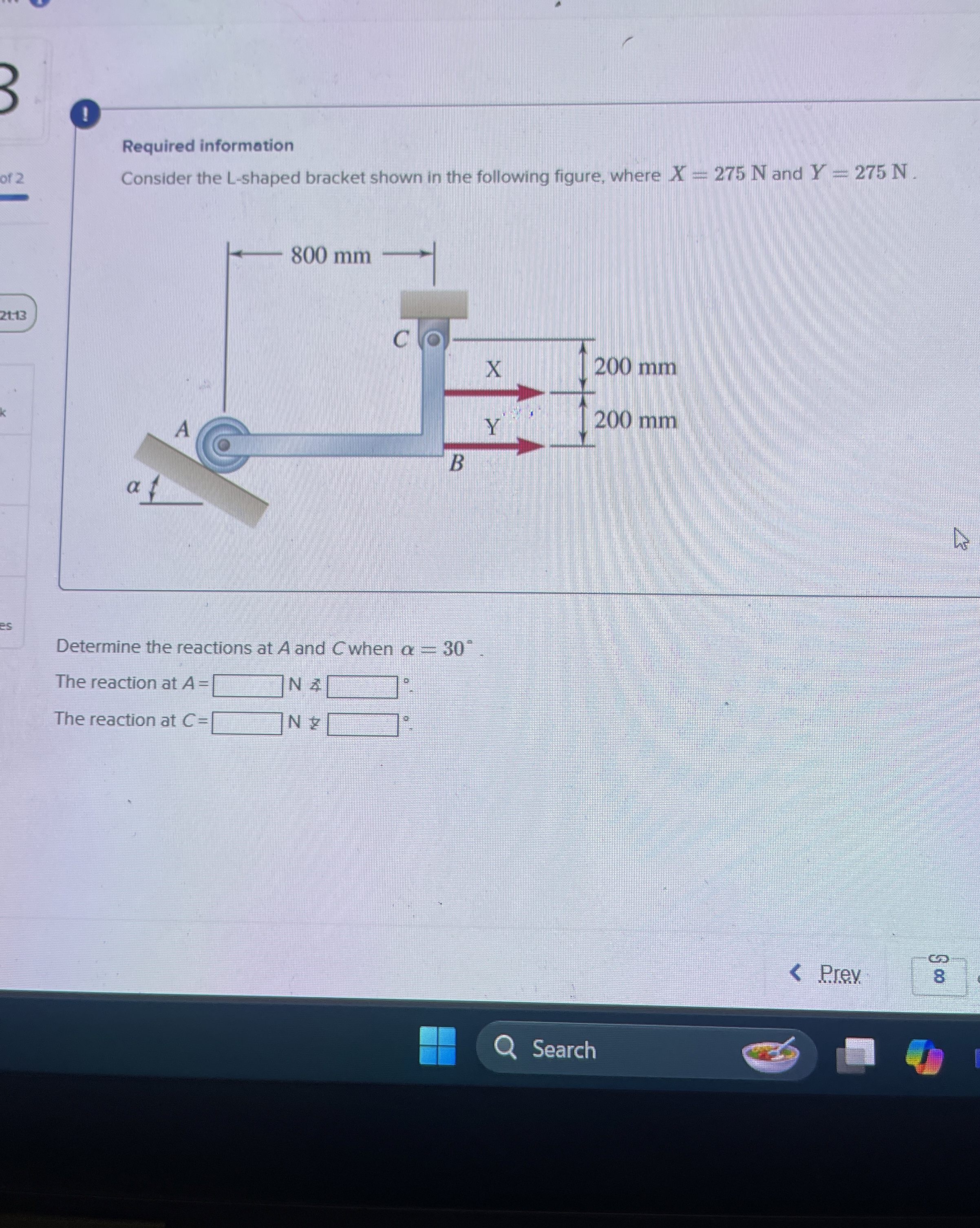 ! Required information Consider the L - shaped