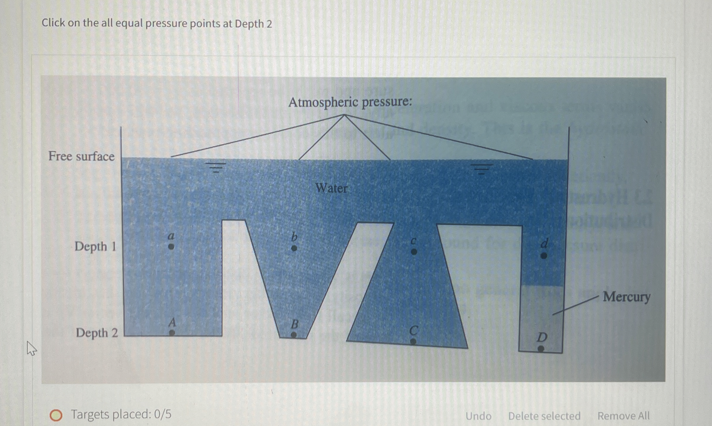 Click on the all equal pressure points at Depth 2