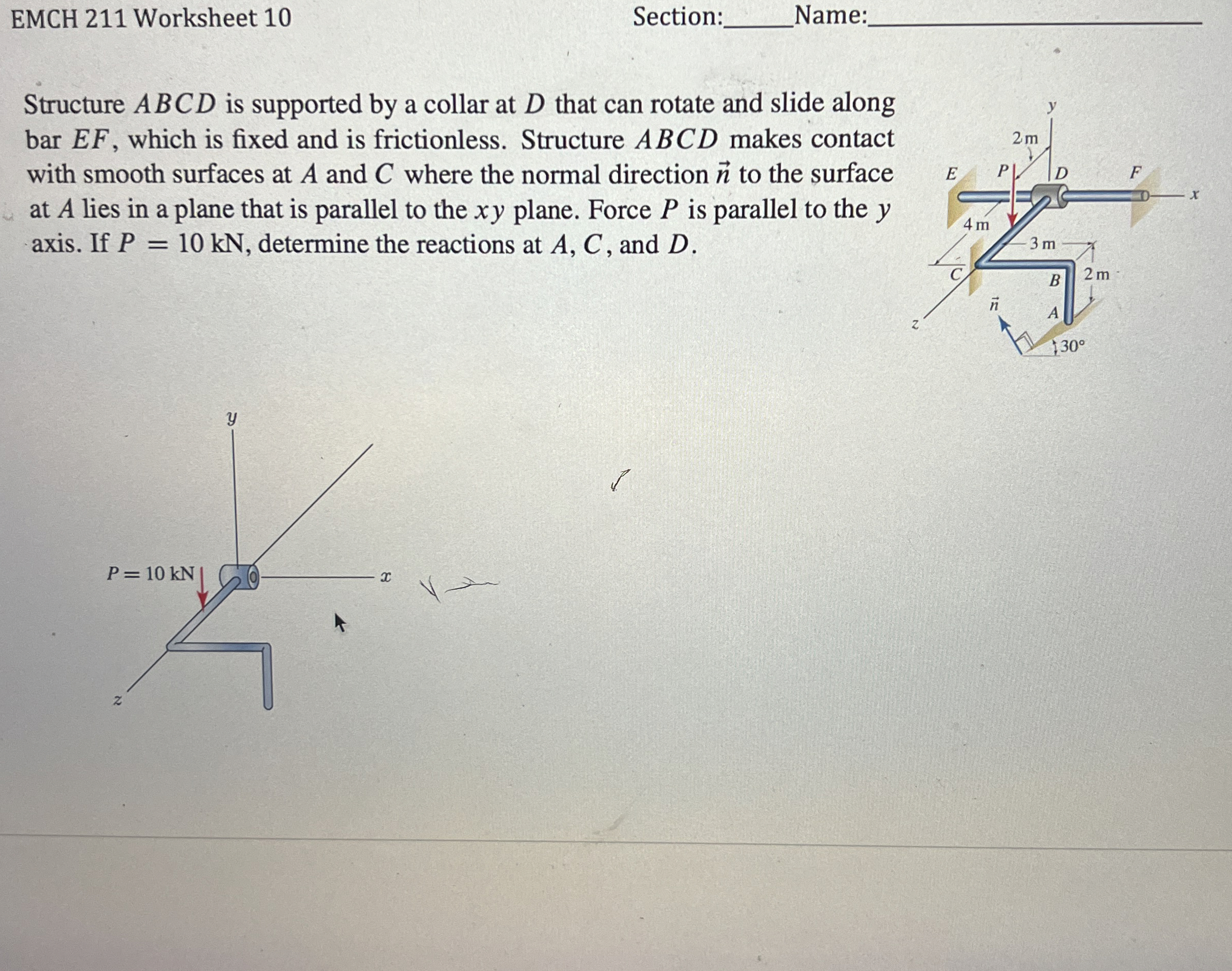 EMCH 2 1 1 Worksheet 1 0 Section: Name: -