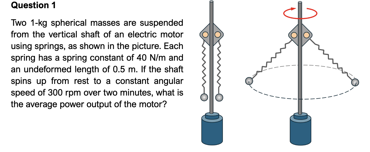 Question 1 Two 1 - kg spherical masses are