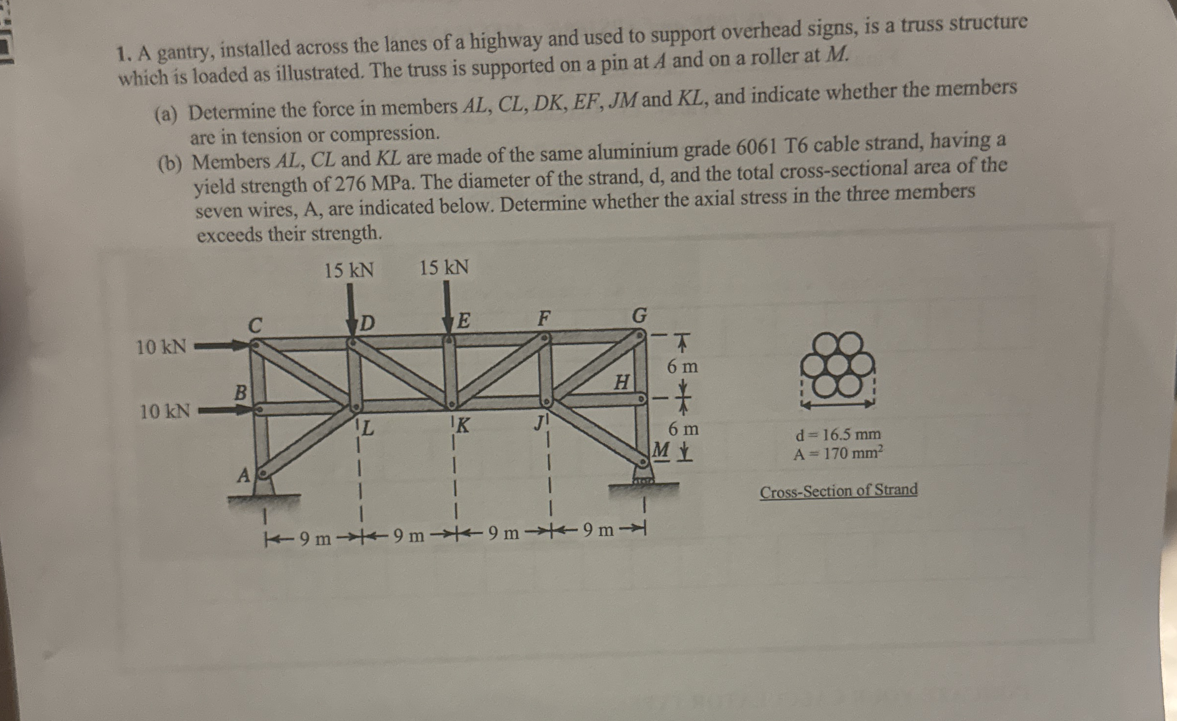 A gantry, installed across the lanes of a highway
