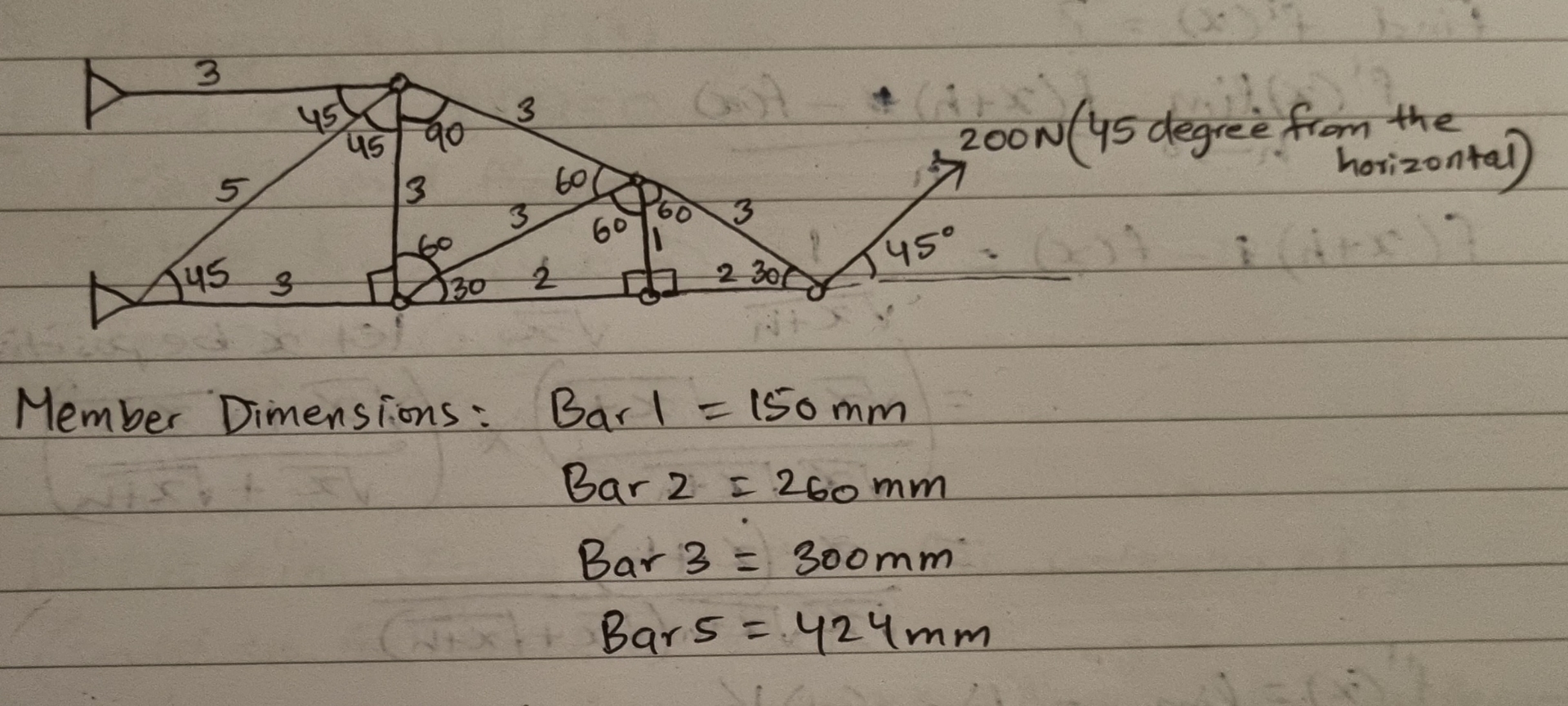 Draw the free body diagram and find all the