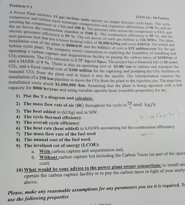 Problem \ ( { } ^ { n } 1 \ ) A Power Plant
