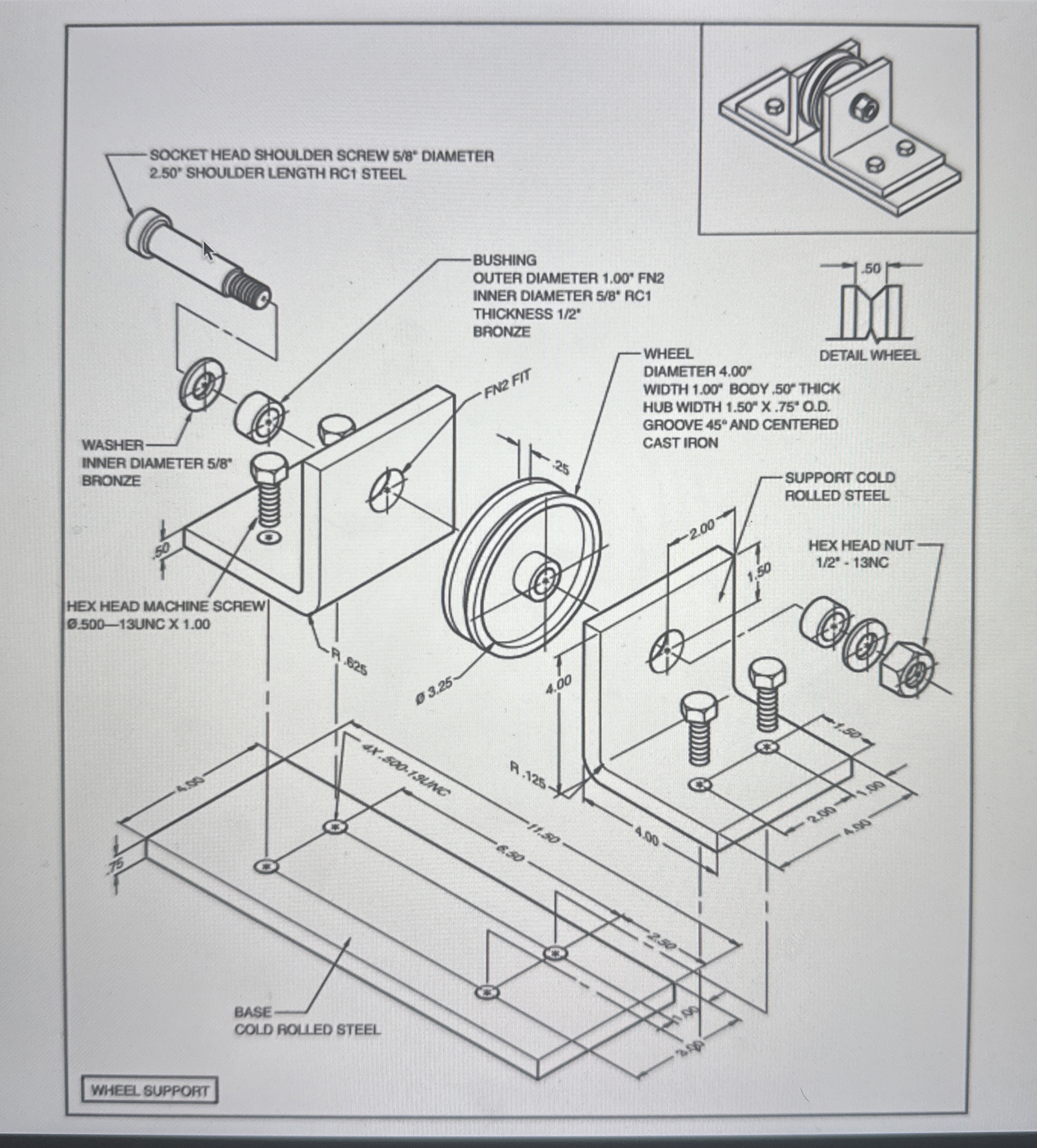 Make the components for the Wheel Assembly and