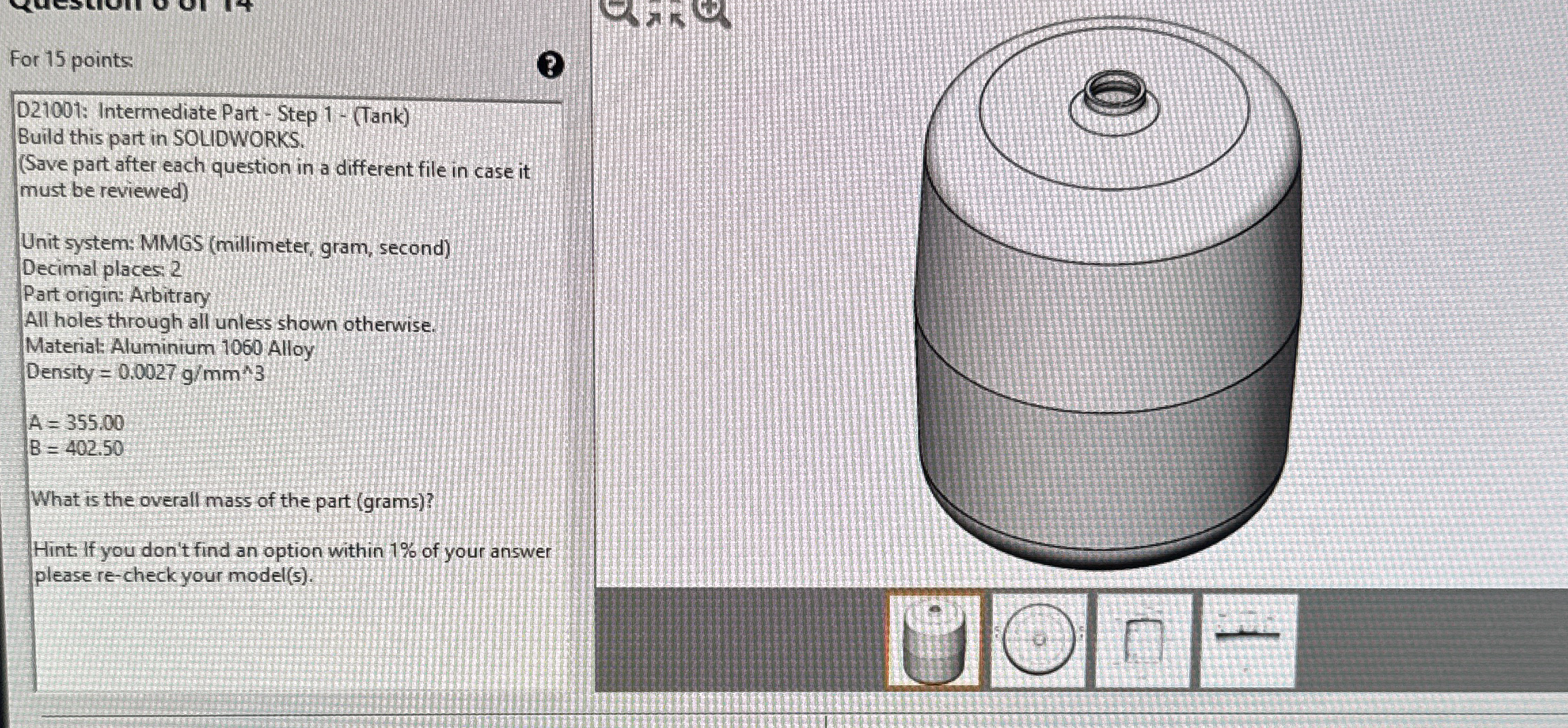 For 1 5 points 0 2 1 0 0 1 : Intermediate Part -