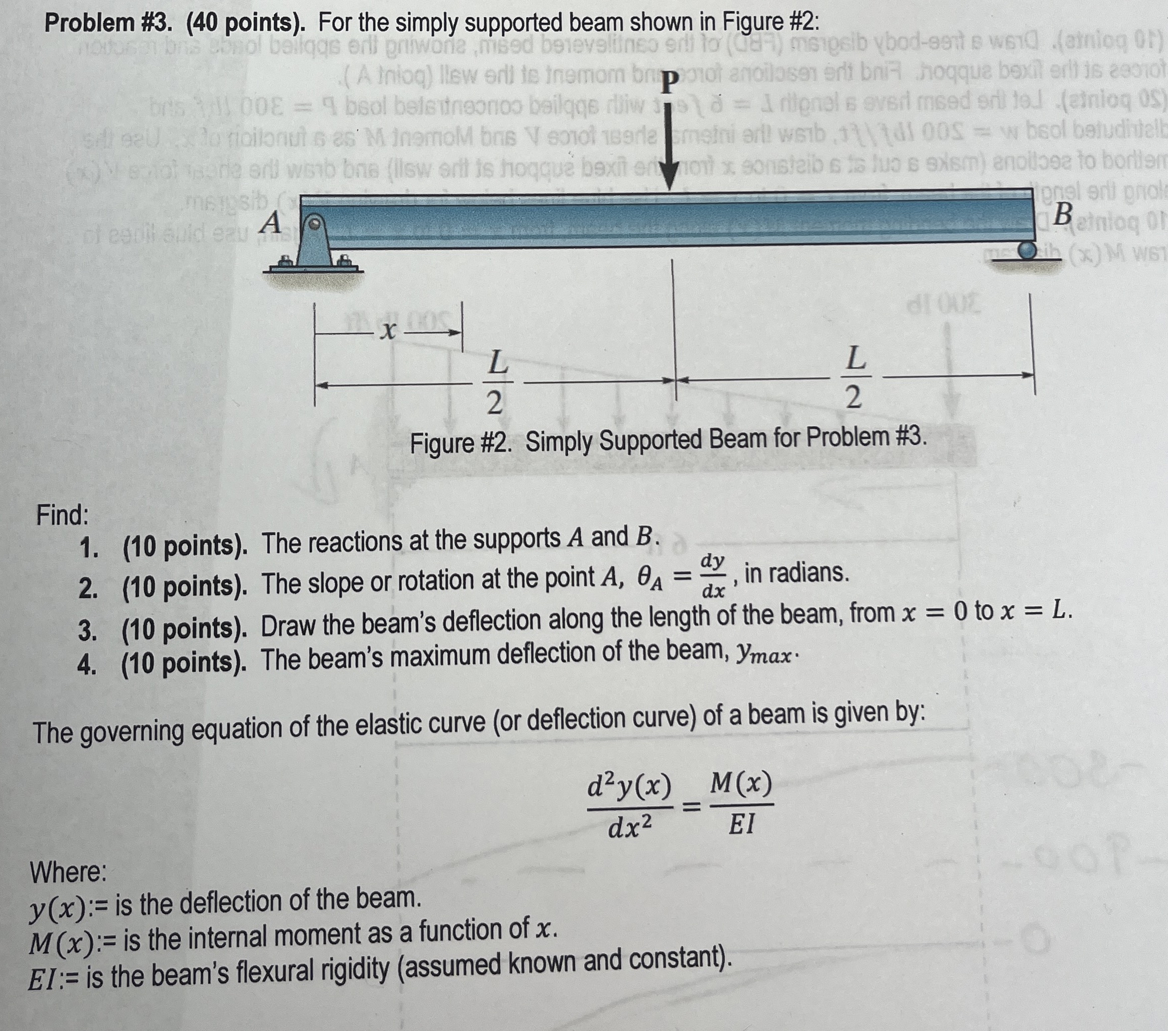 Problem # 3 . ( 4 0 points ) . For the simply