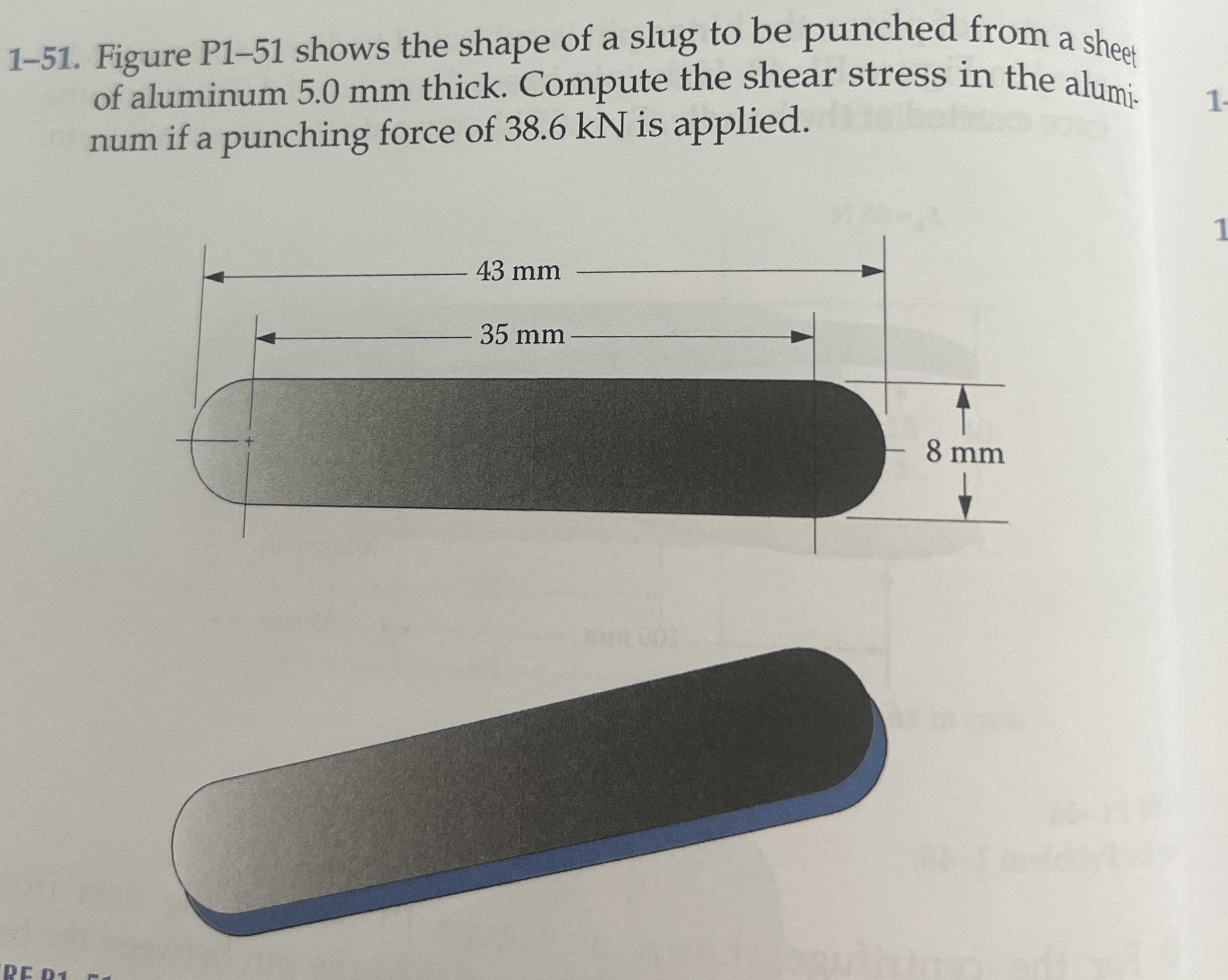 1 - 5 1 . Figure P 1 - 5 1 shows the shape of a