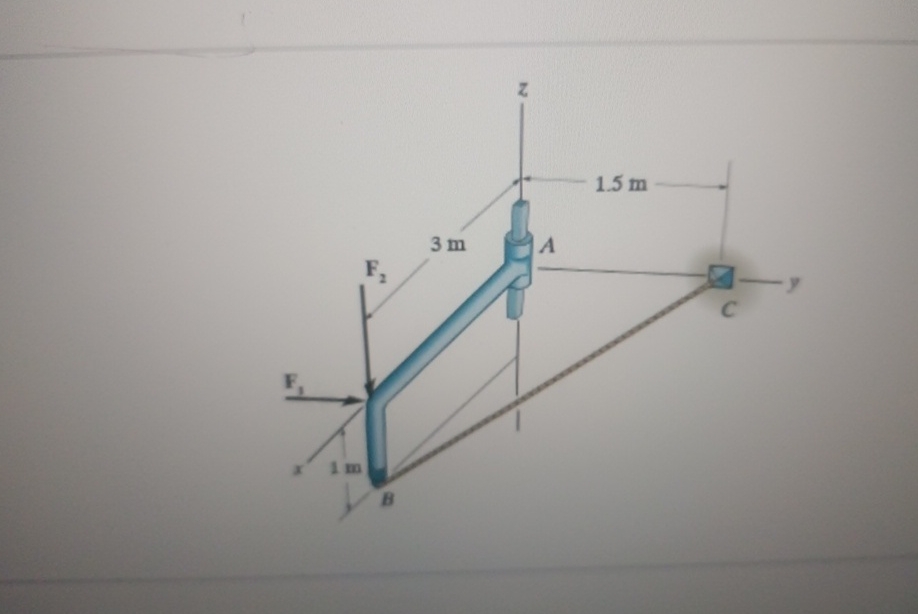 Member ABis supported bya cable BC and at A by a