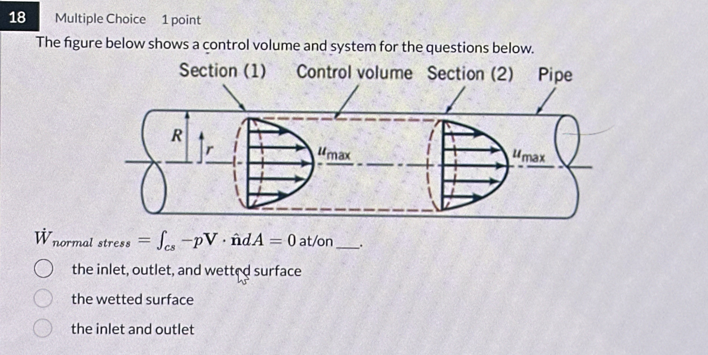 1 8 Multiple Choice 1 point The figure below