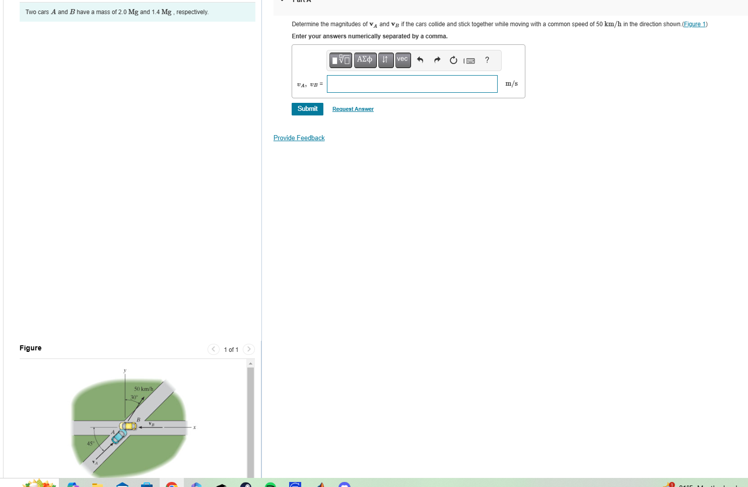 Two cars \ ( A \ ) and \ ( B \ ) have a mass of 2