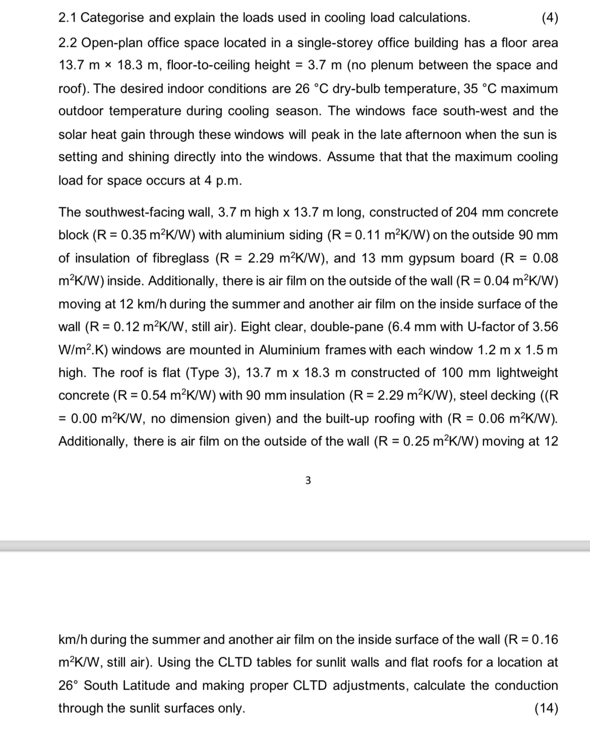 2 . 1 Categorise and explain the loads used in