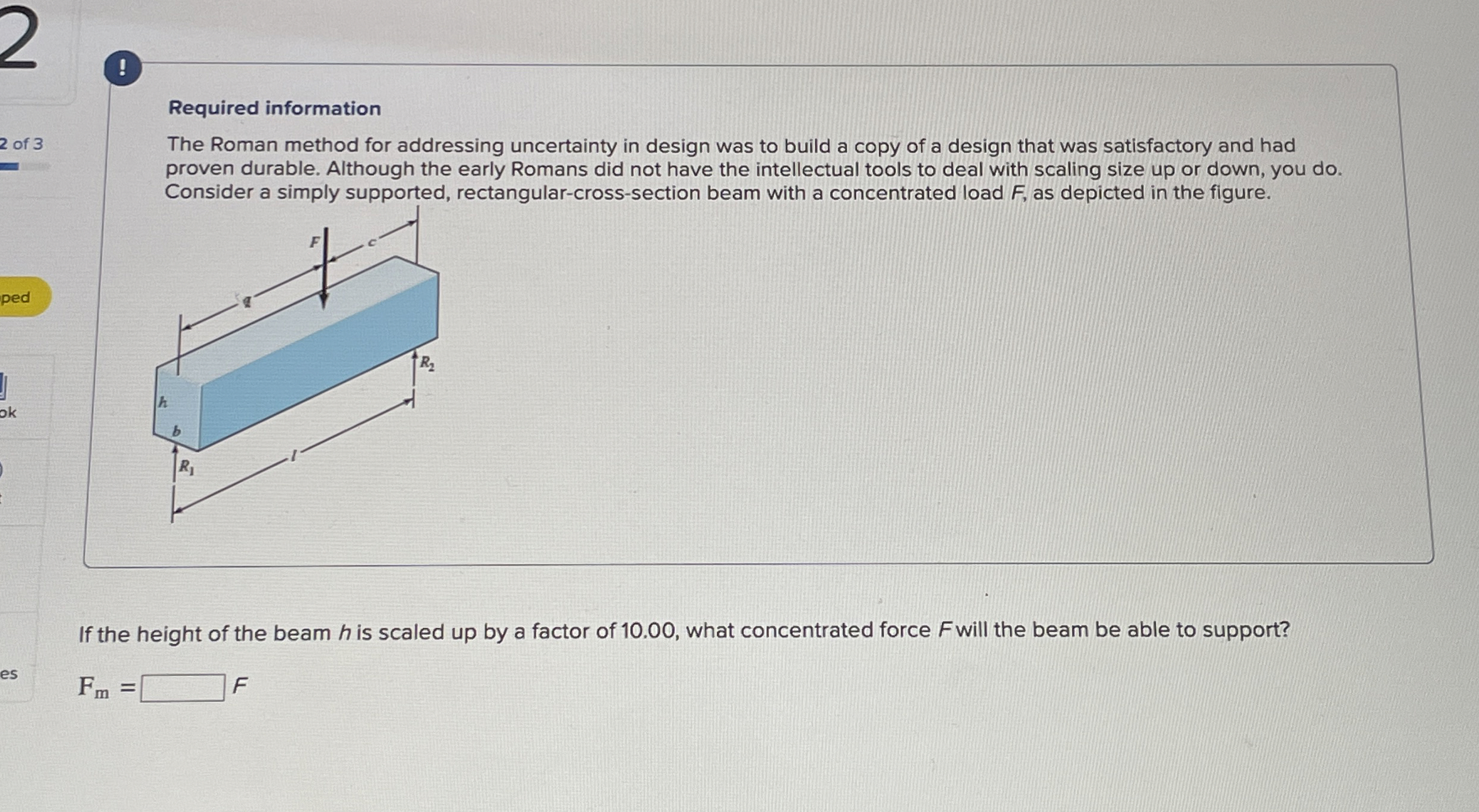 ! Required information The Roman method for