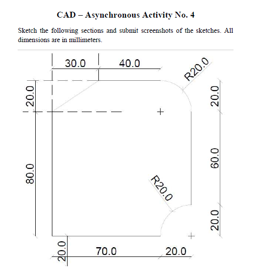 CAD - Asynchronous Activity No . 4 Sketch the