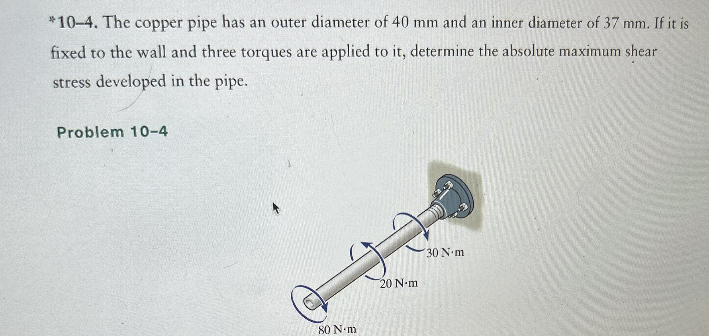 In problem 1 0 - 4 , the polar moment of inertia