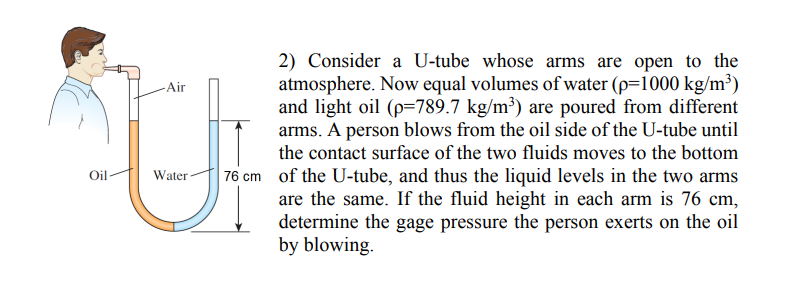 Consider a U - tube whose arms are open to the