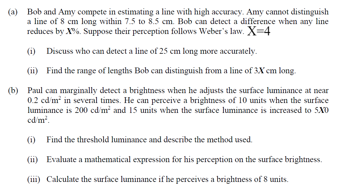 ( a ) Bob and Amy compete in estimating a line