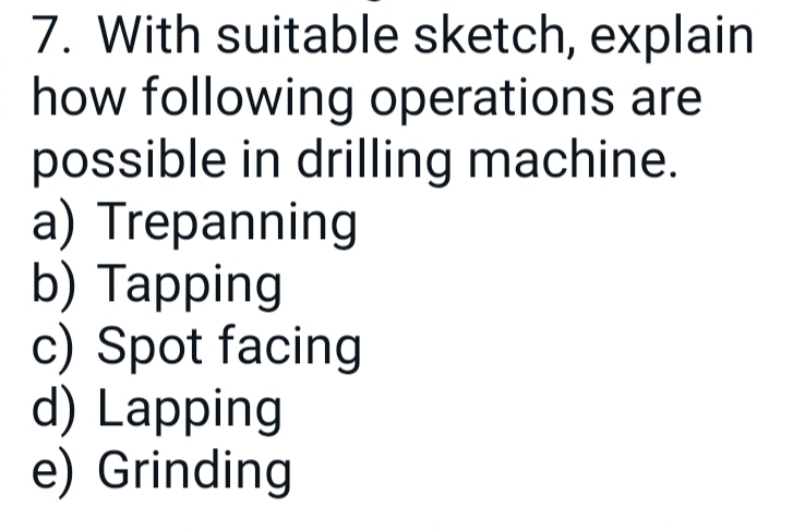 With suitable sketch, explain how following
