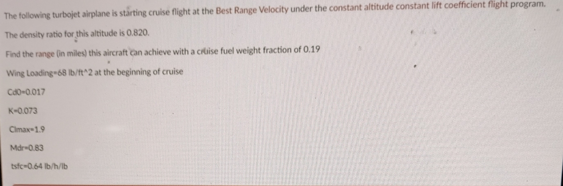 The following turbojet airplane is starting