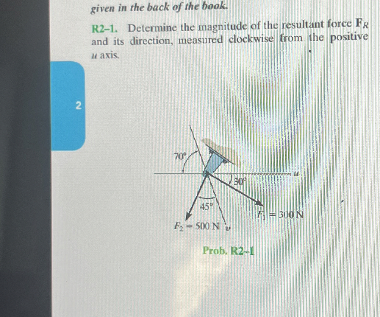 given in the back of the book. R 2 - 1 .