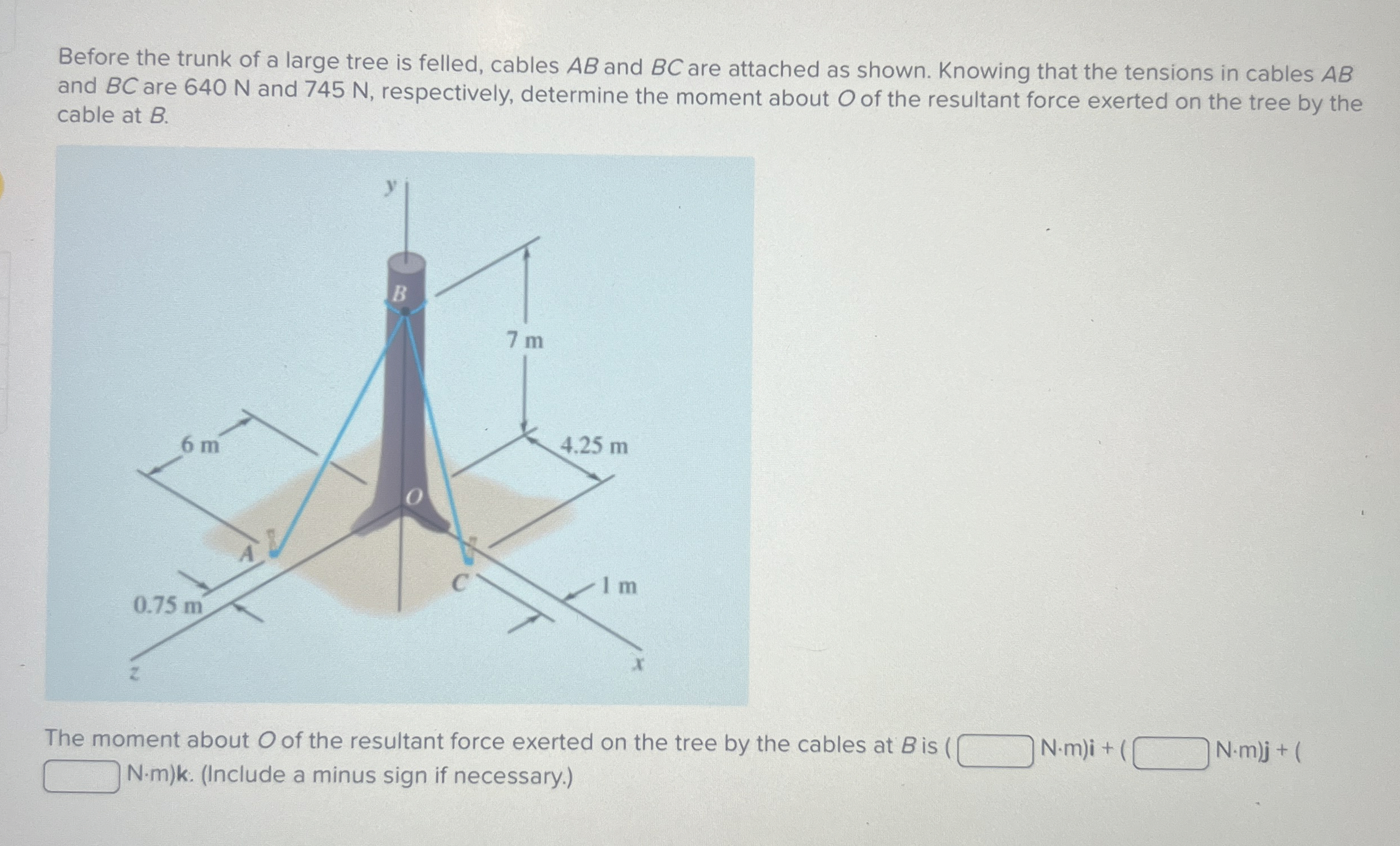 Before the trunk of a large tree is felled,