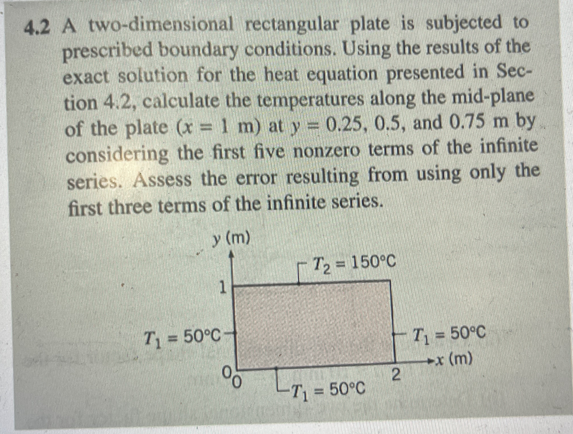 4 . 2 A two - dimensional rectangular plate is