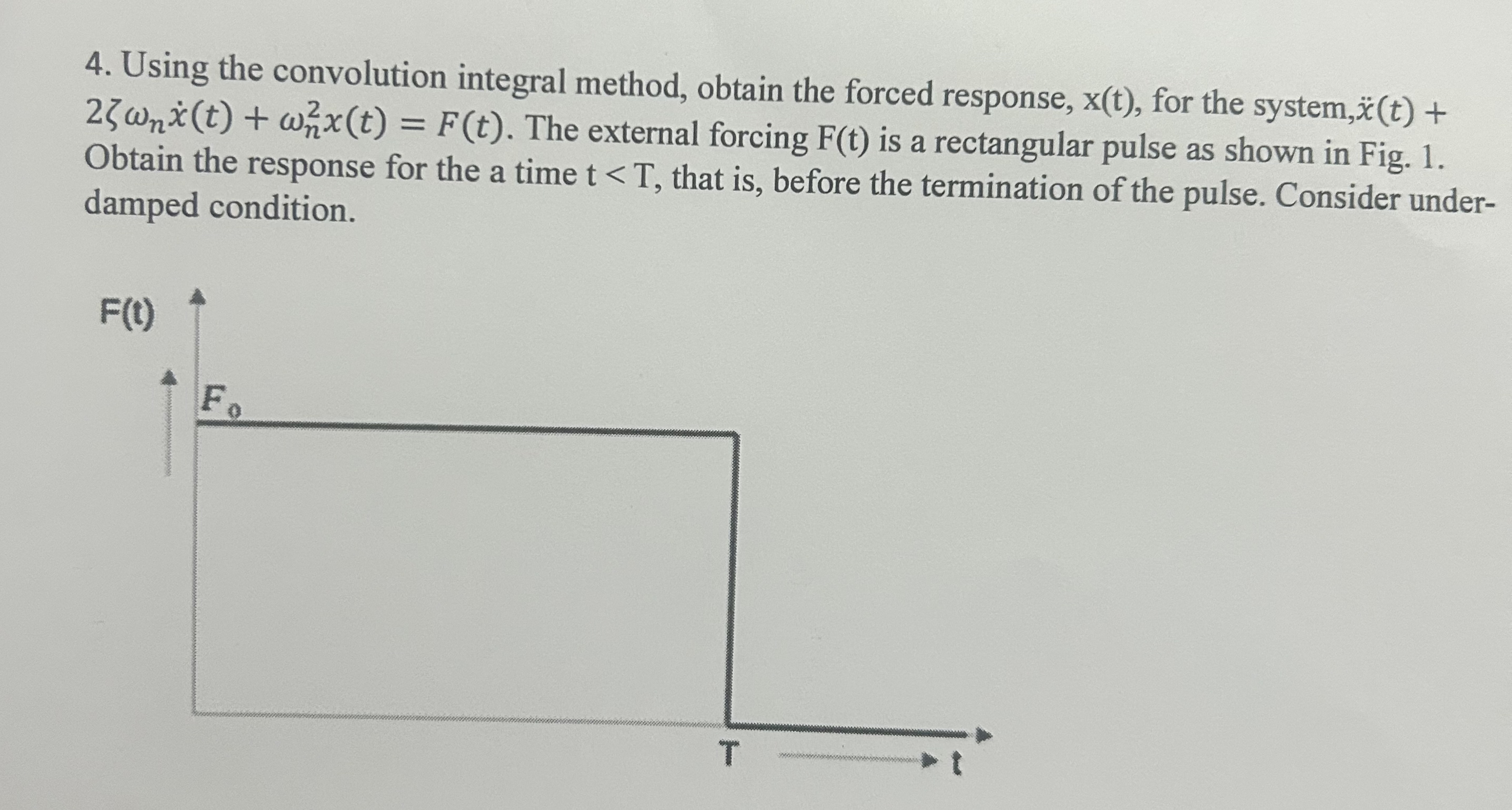 Using the convolution integral method, obtain the