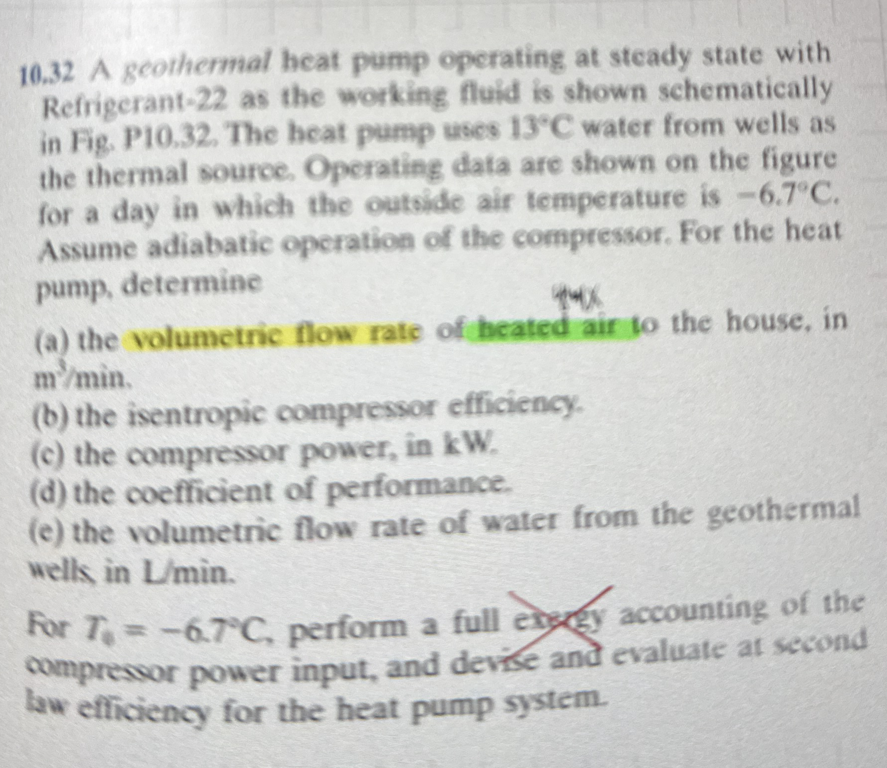 1 0 . 3 2 A geothermal heat pump operating at