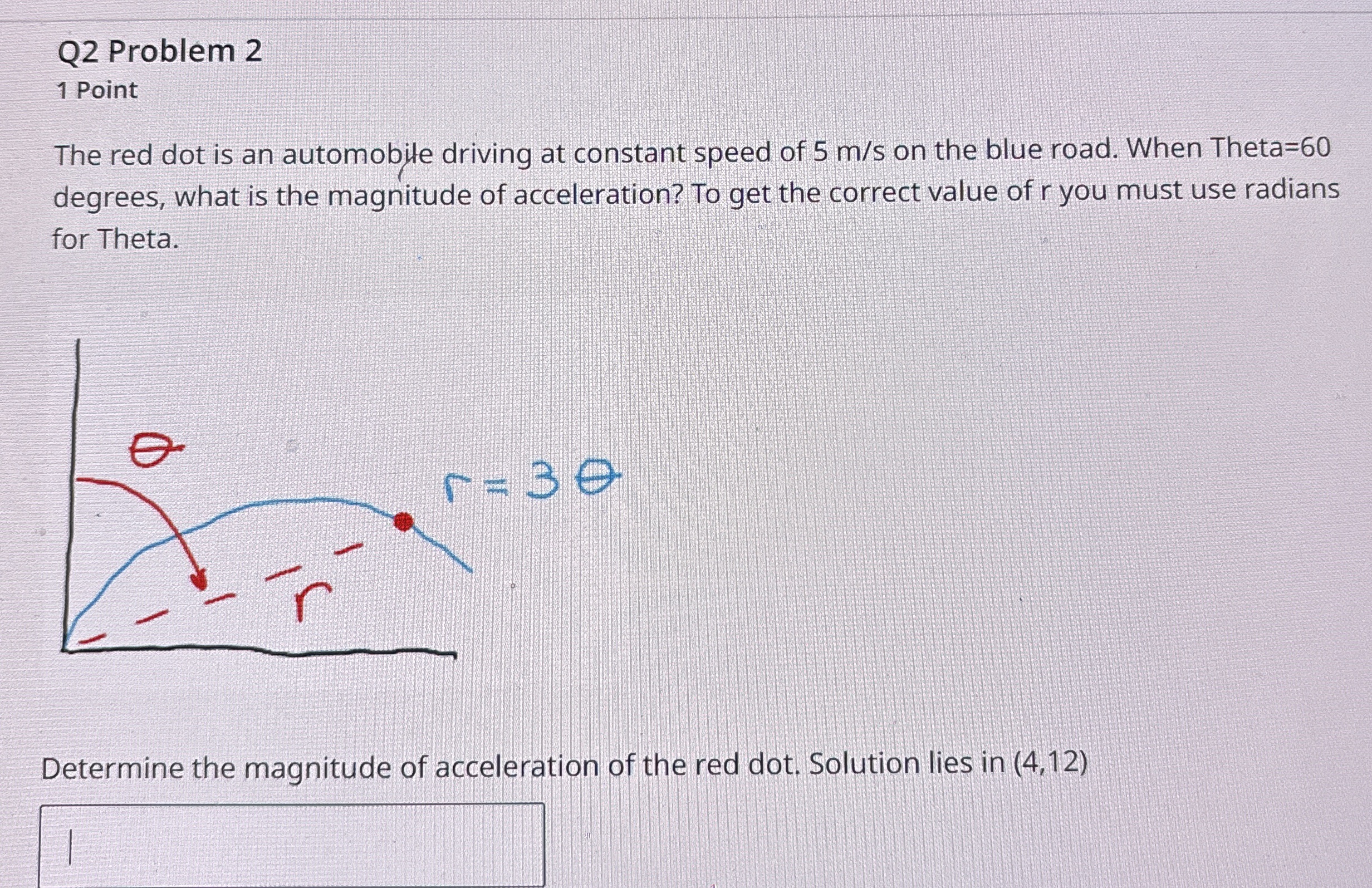 Q 2 Problem 2 1 Point The red dot is an