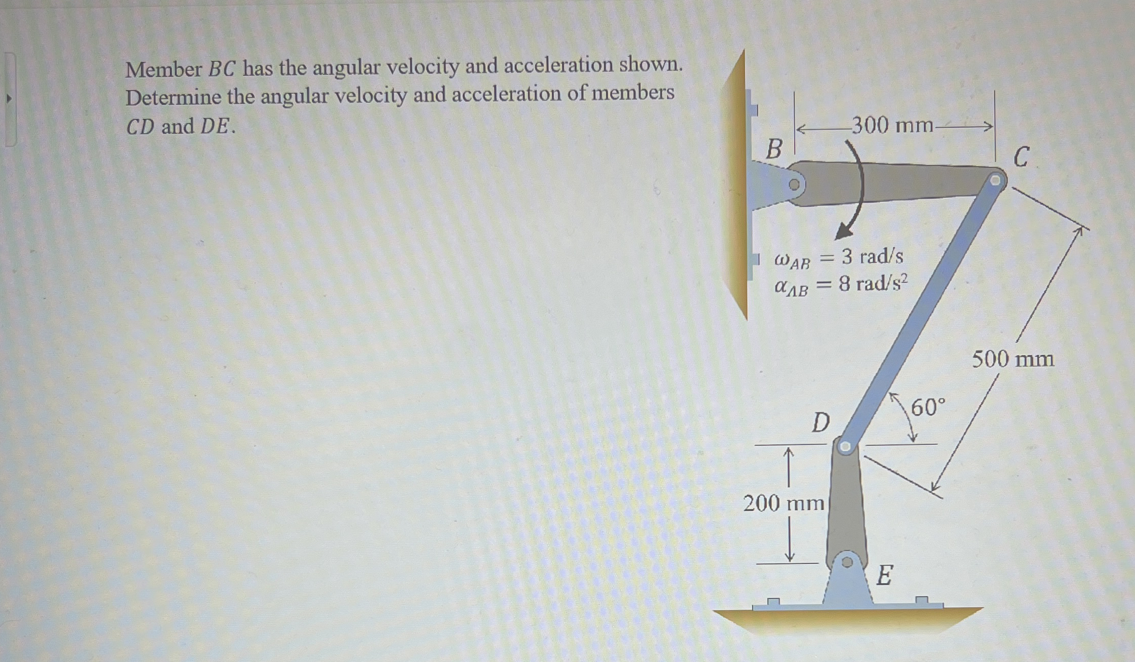 Member B C has the angular velocity and