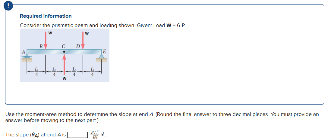 ! Required information Consider the prismatic