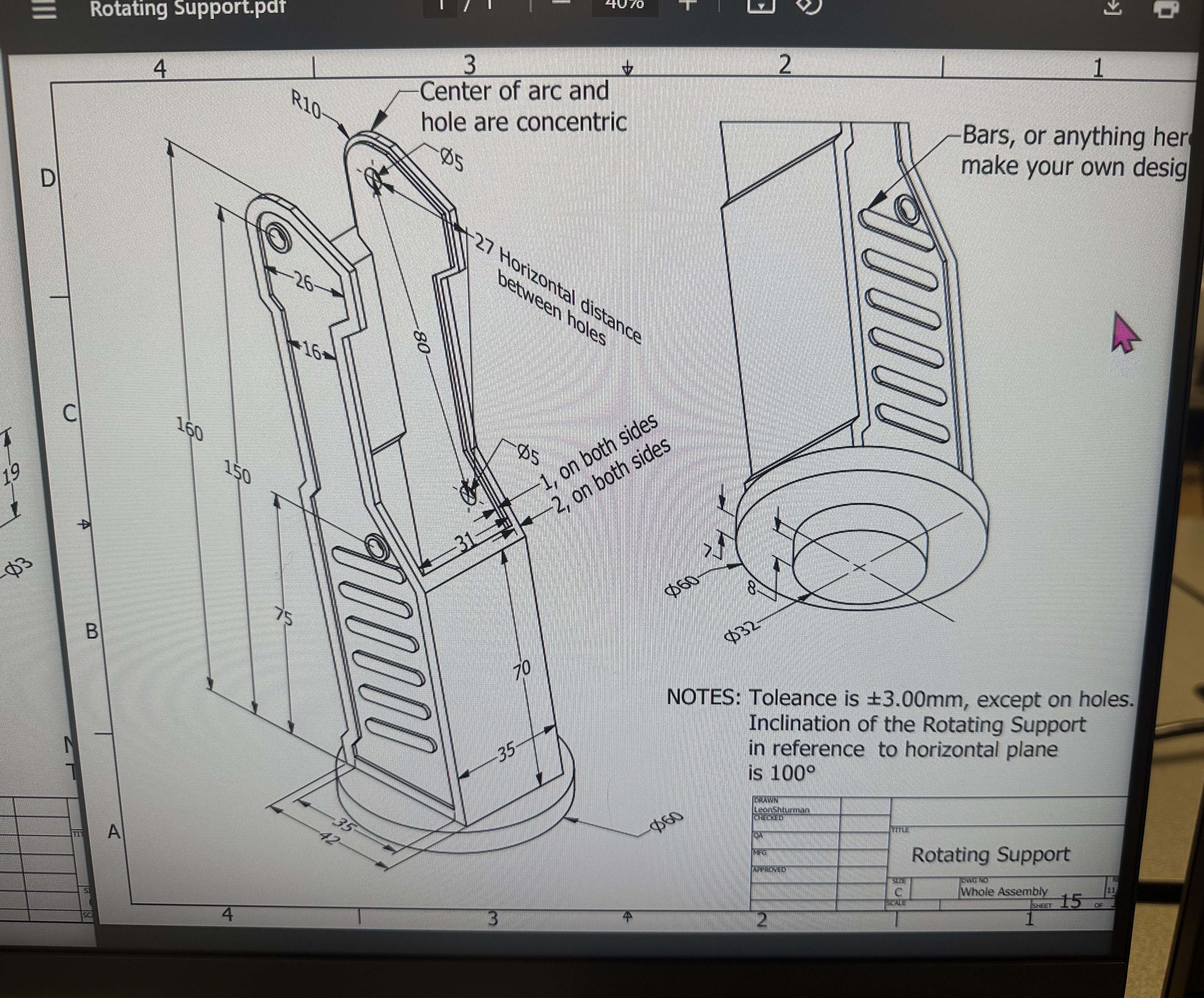 I need help creating this on soIidworks, if you