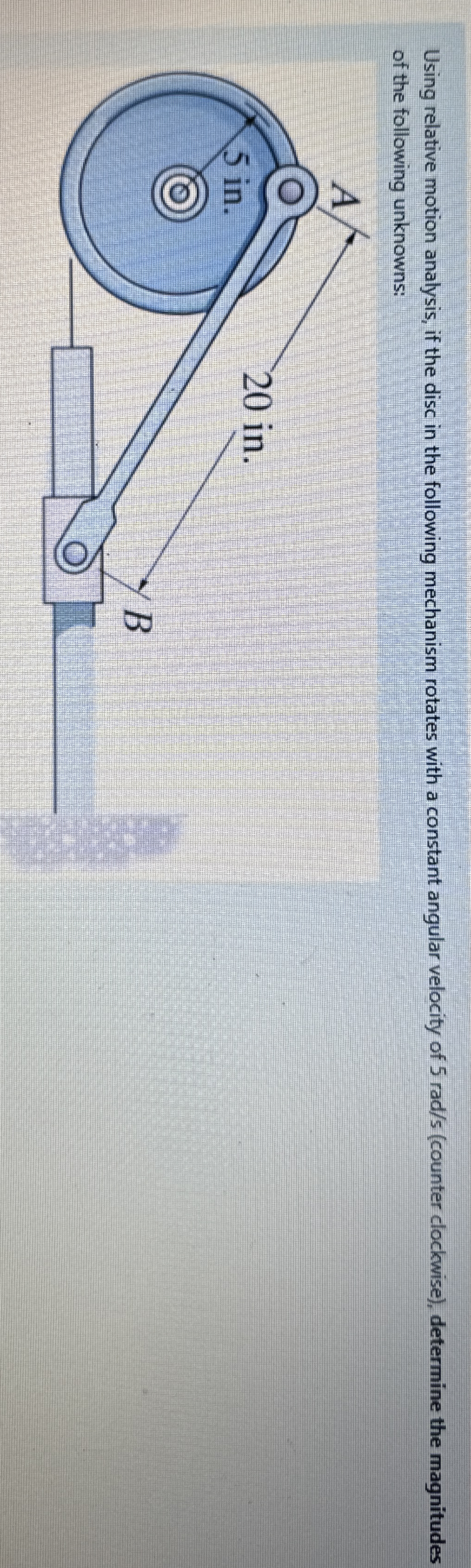 Velocity slider block b is Using relative motion
